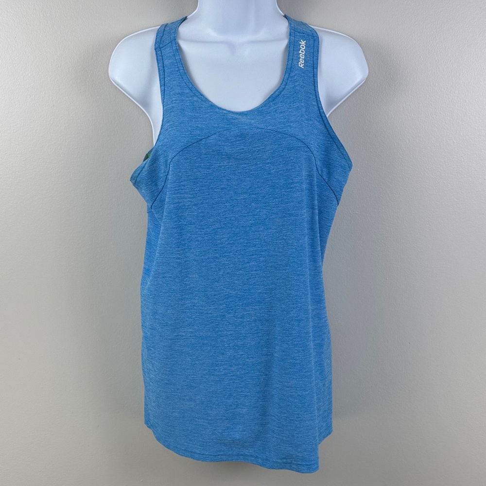 Reebok Women's Heather Blue Tank Top - M